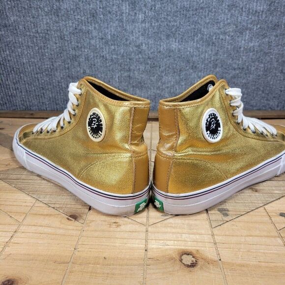 PF FLYERS Posture Foundation Gold High Top Sneakers Shoes Athletic Men's Size 13 - Picture 6 of 12